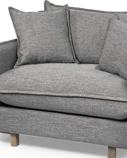 42" Gray Linen Arm Chair