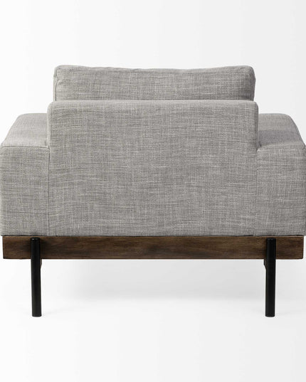 41" Gray and Black Fabric Club Chair