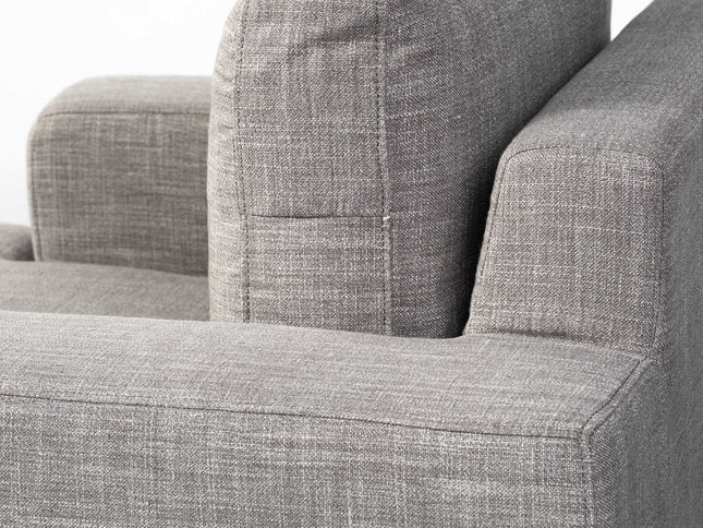 41" Gray and Black Fabric Club Chair