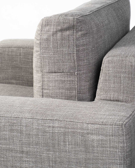 41" Gray and Black Fabric Club Chair