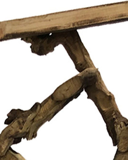 84" Brown Solid WoodFolding Four Panel Screen Room Divider