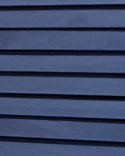 67" Dark Blue Solid Wood Folding Three Panel Screen Room Divider