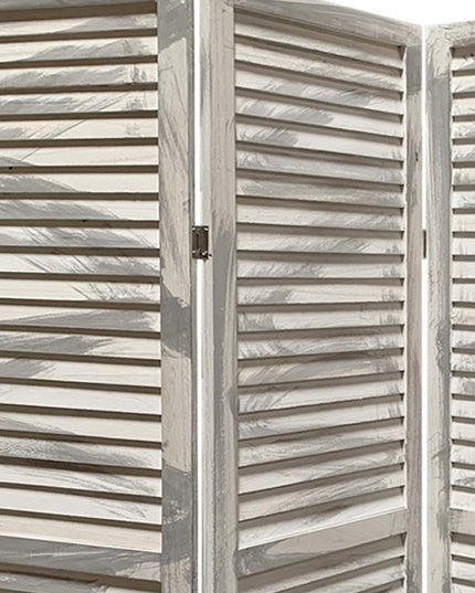 67" Gray Folding Three Panel Screen Room Divider