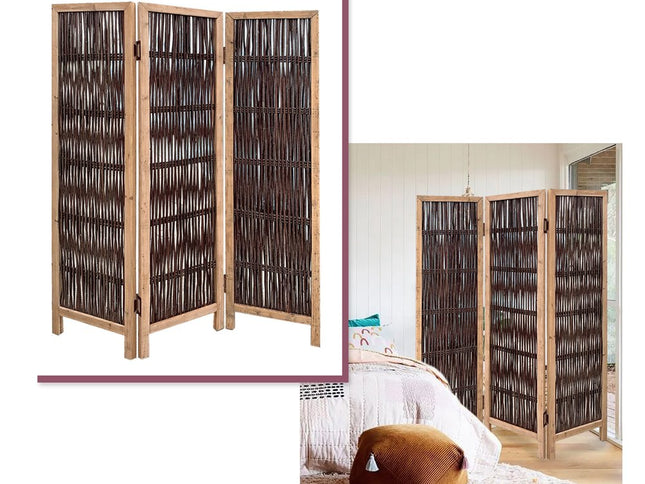 3 Panel Kirkwood Room Divider With Interconnecting Branches Design