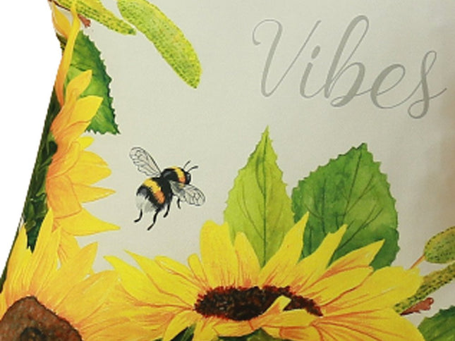 Set of Two 18" Green And White Fabric Throw Pillow Covers