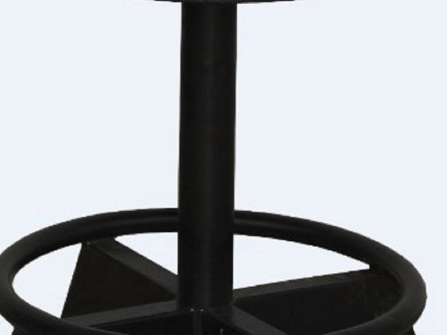 22" Brown and Black Solid Wood and Iron Backless Bar Chair