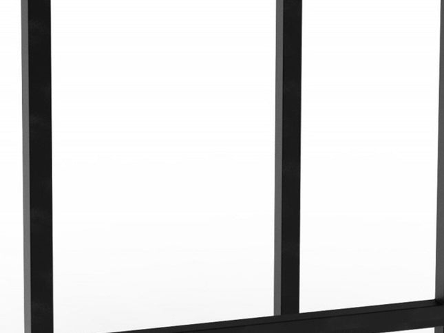 25" Brown and Black Solid Wood and Iron Backless Counter Height Bar Chair