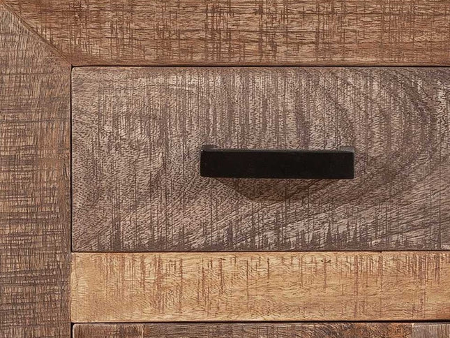 26" Brown Solid Wood Square End Table With Drawer