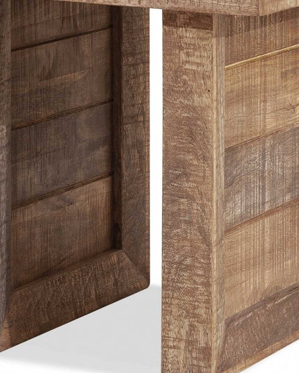 20" Brown Solid Wood Square End Table