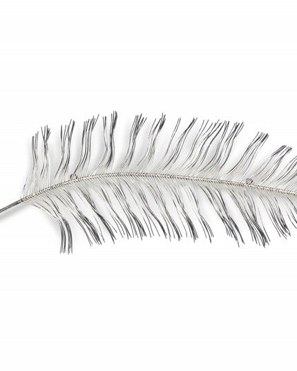 Black And Silver Metal Peacock Feather Wall Decor