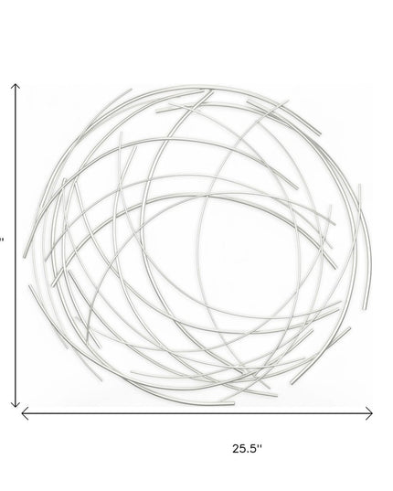 26" X 26" Silver Metal Circle