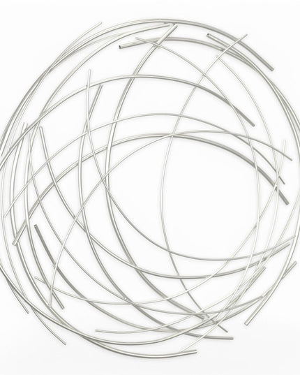 26" X 26" Silver Metal Circle