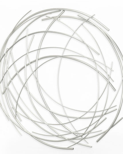 26" X 26" Silver Metal Circle