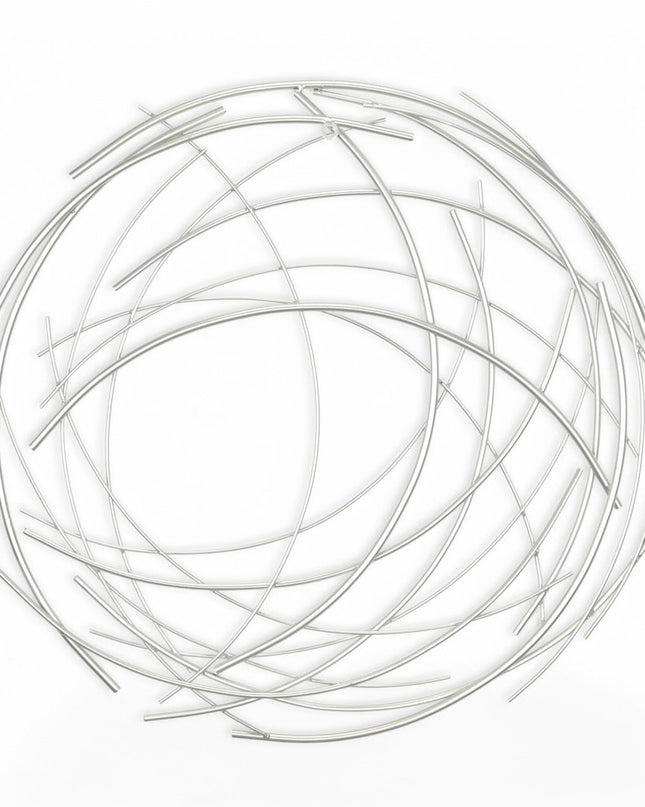26" X 26" Silver Metal Circle