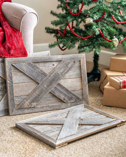 19" Natural Weathered Gray Christmas Tree Collar