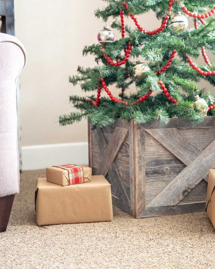 19" Natural Weathered Gray Christmas Tree Collar