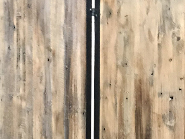 84" Brown Solid Wood Folding Four Panel Screen Room Divider