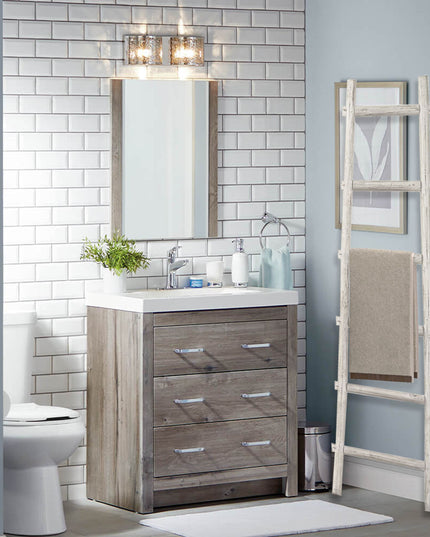 72" White Rustic Six Step Wood Ladder Shelf