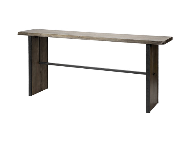 16" Brown Solid Wood Solid Console Table