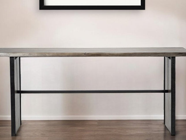 16" Brown Solid Wood Solid Console Table