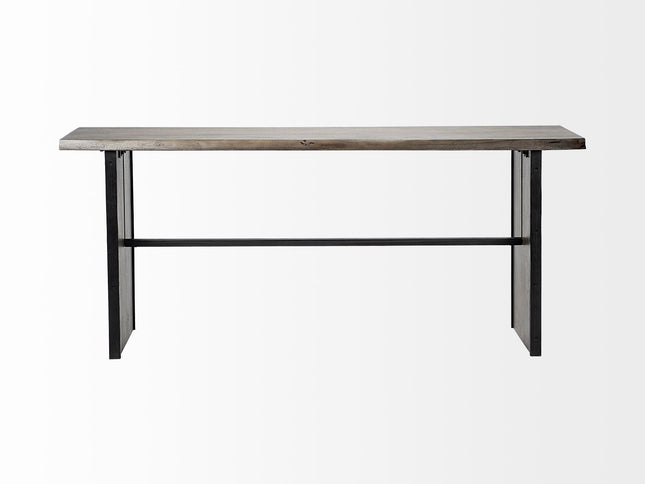 16" Brown Solid Wood Solid Console Table