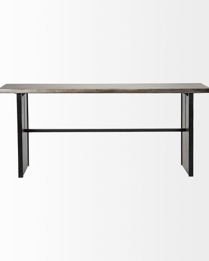 16" Brown Solid Wood Solid Console Table