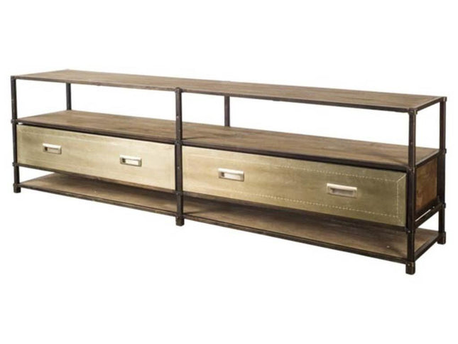 15" Brown Solid Wood Console Table