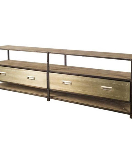 15" Brown Solid Wood Console Table