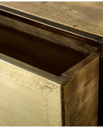 15" Brown Solid Wood Console Table