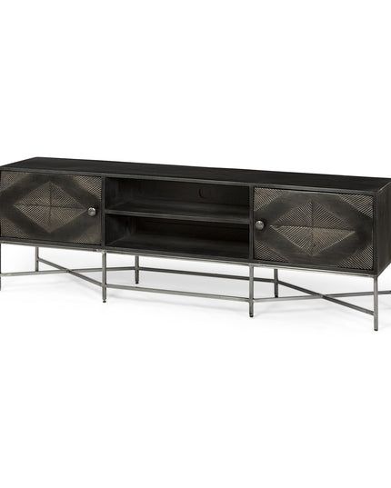 16" Dark Brown Solid Wood Console Table