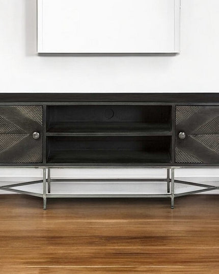 16" Dark Brown Solid Wood Console Table