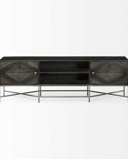 16" Dark Brown Solid Wood Console Table