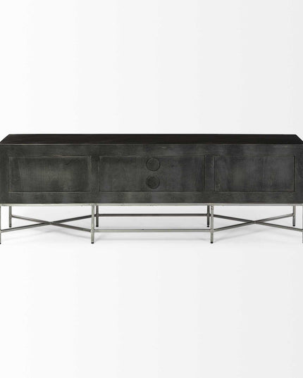 16" Dark Brown Solid Wood Console Table