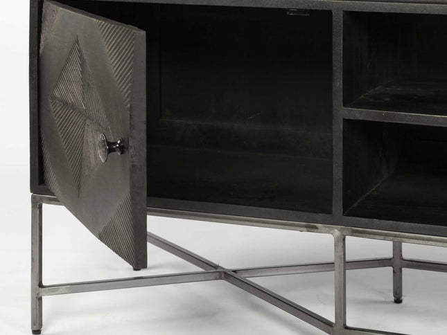 16" Dark Brown Solid Wood Console Table