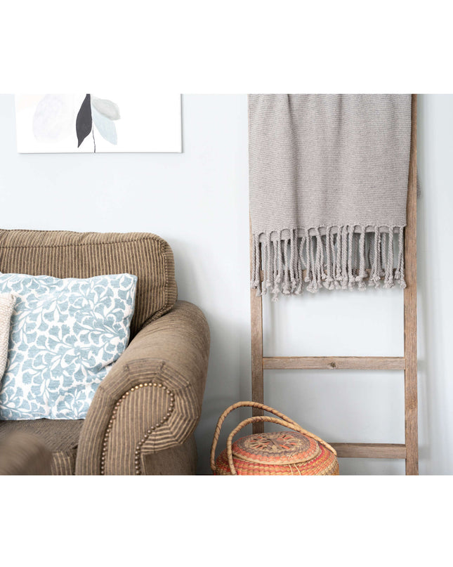 65" X 17" Gray Wood Hanging Dimensional Sculpture