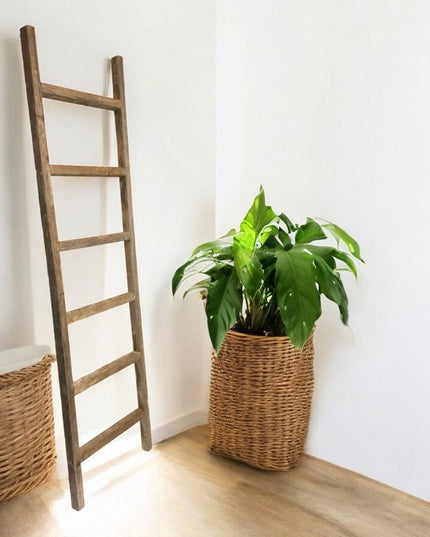 65" X 17" Gray Wood Hanging Dimensional Sculpture