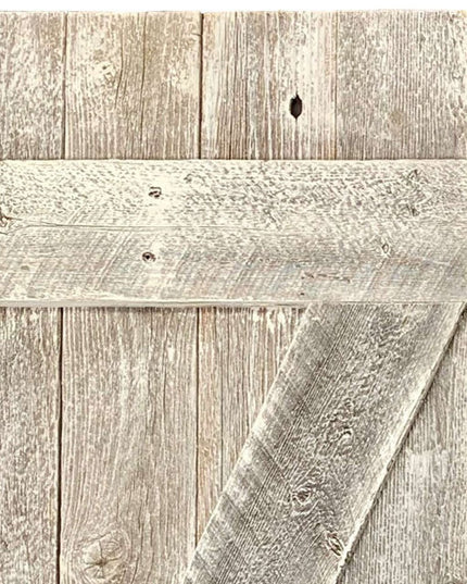 Set Of Two Rustic Weathered Grey Wood Decorative Window Shutters