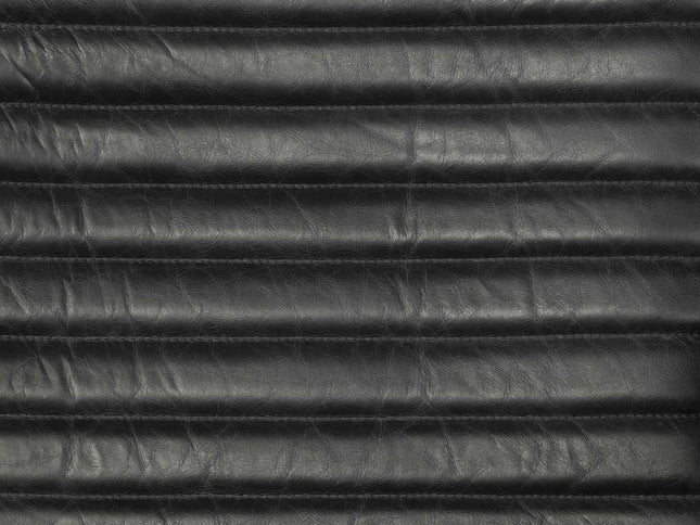 37" Black And Brown Faux Leather Lounge Chair