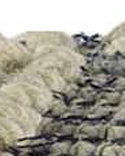 18" Blue Geometric Pouf Ottoman