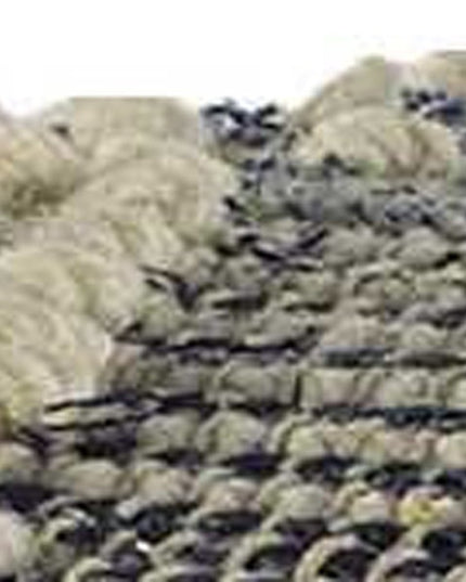 18" Blue Geometric Pouf Ottoman