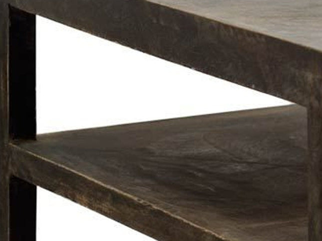 22" Brown Solid Wood Square End Table