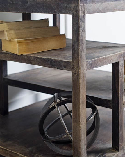22" Brown Solid Wood Square End Table