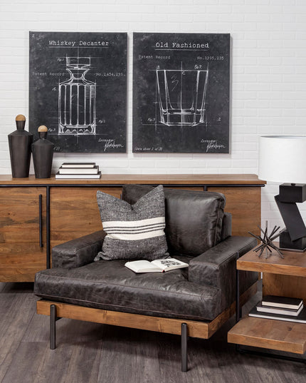 22" Brown Solid Wood Square End Table