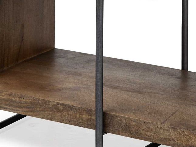 22" Brown Solid Wood Square End Table