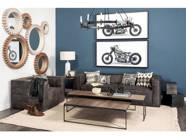 23" Brown Solid Wood Square End Table