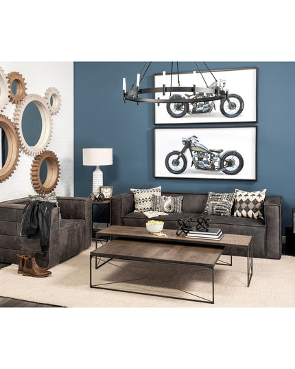 23" Brown Solid Wood Square End Table