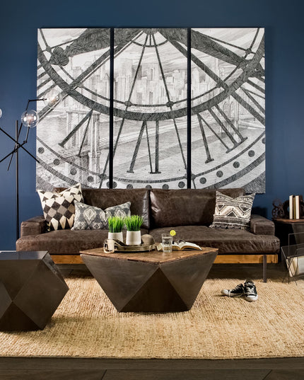 21" Black Solid Wood End Table