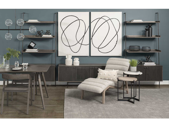 24" Brown And White Glass Round End Table