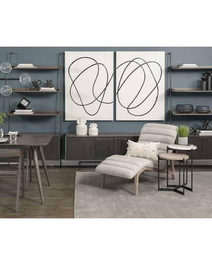 24" Brown And White Glass Round End Table