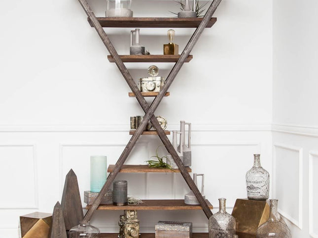 19" Brass Distressed Brass Square Block End Table